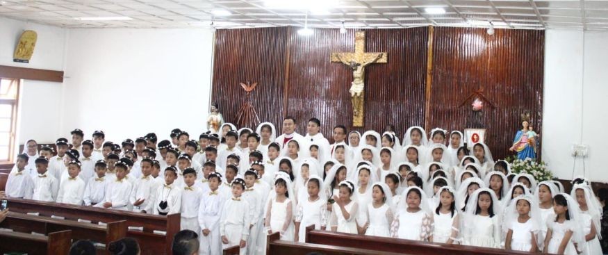 The St Francis De Sales Parish, Kohima held its first Holy Communion Ceremony at the parish main Church on July 3.